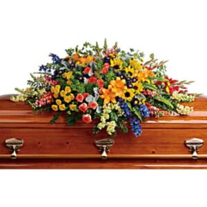Colorful Reflections Casket Spray