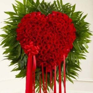 Red Rose Grieving Heart