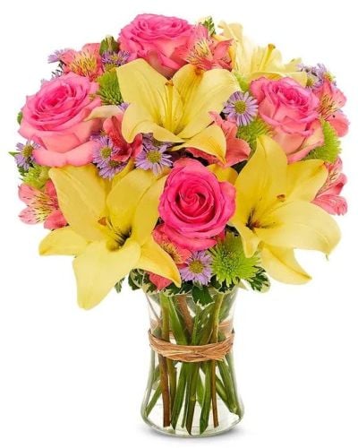 <p data-start="149" data-end="539">There’s no better way to shout “Happy Birthday!” than with a bright and cheerful bouquet that feels like a celebration in bloom. <em data-start="278" data-end="296">Vibrant Birthday</em> is bursting with energy and joy, designed to light up any room and bring instant smiles. Whether you’re sending it to a friend, loved one, or colleague, this colorful arrangement turns another trip around the sun into something truly special.</p>
<p data-start="541" data-end="1054">The bouquet features a lively mix of sunny yellow flowers, radiant pink roses, and a variety of petite blooms in vivid complementary colors. Each flower is selected for freshness and brilliance, with textures and tones that create a cheerful harmony. The combination of warm yellows and bright pinks brings a playful contrast, while pops of orange, purple, or lavender from the accent flowers add even more visual excitement. Arranged in a classic glass vase, this design feels fresh, fun, and completely festive.</p>
<p data-start="1056" data-end="1460"><em data-start="1056" data-end="1074">Vibrant Birthday</em> is the perfect floral gift for anyone who deserves a joyful surprise on their big day. Its happy hues make it ideal for birthdays of all kinds—whether you’re honoring a sweet sixteen, a milestone moment, or just reminding someone how loved they are. The versatile styling works beautifully in homes, offices, or even birthday brunch tables, adding color and charm wherever it’s placed.</p>
<p data-start="1462" data-end="1822">Rosa’s La Hacienda proudly delivers this birthday bouquet throughout the Boca Raton area with same-day service available. Each arrangement is made by hand and delivered with care, ensuring it arrives just as vibrant and fresh as it looks online. As a trusted local florist, we know how to make birthdays feel even more meaningful—one beautiful bloom at a time.</p>
<p data-start="1824" data-end="1961" data-is-last-node="" data-is-only-node="">Make their special day unforgettable with the lively beauty of <em data-start="1887" data-end="1905">Vibrant Birthday</em>—a burst of color, love, and celebration in every petal.</p>