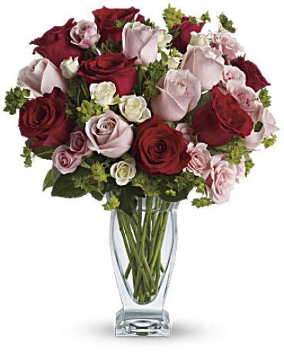 <div class="summary entry-summary">
<div class="woocommerce-product-details__short-description">
<p data-start="176" data-end="495">Cupid never misses when you deliver a bouquet this stunning. <em data-start="237" data-end="255">Cupid’s Creation</em> is the ultimate expression of romance—bold, heartfelt, and unforgettable. Whether you're celebrating Valentine’s Day, an anniversary, or simply want to say “I adore you,” this captivating bouquet wraps your emotions in elegance and beauty.</p>
<p data-start="497" data-end="944">This enchanting arrangement features a lush mix of premium roses in shades of red, pink, and white. Deep red roses ignite passion, soft pink roses whisper affection, and white and blush spray roses add a layer of gentle sweetness. Each bloom is expertly placed and accented with fresh greenery to create an elegant and airy feel. Designed in a sleek clear glass vase, the bouquet has a contemporary edge that lets the flowers speak for themselves.</p>
<p data-start="946" data-end="1217">Cupid’s Creation is perfect for romantic gestures of all kinds—date nights, surprise deliveries, or grand declarations of love. Its timeless color palette also makes it a sophisticated gift for birthdays, engagements, or to welcome someone home with warmth and affection.</p>
<p data-start="1219" data-end="1424">Every rose in this bouquet is chosen for both beauty and meaning—red for deep love, pink for admiration, and white for purity. Together, they form a floral love letter that says more than words ever could.</p>
<p data-start="1426" data-end="1740">Available for local delivery in Boca Raton, this premium bouquet is hand-designed by Rosa’s La Hacienda with careful attention to detail and freshness. Because we work with live, seasonal flowers, exact colors and varieties may vary, but the spirit of the arrangement will remain true to the photo and description.</p>
<p data-start="1742" data-end="1901">Let Cupid do the talking with a bouquet that’s as heartfelt as your love. <em data-start="1816" data-end="1834">Cupid’s Creation</em> delivers charm, passion, and timeless romance—one petal at a time.</p>
</div>
</div>