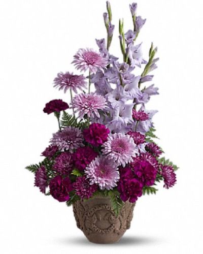 <p data-start="172" data-end="418">Honor a cherished life with a floral tribute that speaks volumes. The <em data-start="242" data-end="262">Heartfelt Memories</em> arrangement is a majestic expression of love, sympathy, and respect, perfect for celebrating someone who brought depth and beauty to the lives around them.</p>
<p data-start="420" data-end="688">Designed with an elegant mix of lavender and purple blooms, this arrangement features gladioli, carnations, and cushion spray chrysanthemums, accented with graceful ferns. The flowers are presented in a classic Grecian-style urn, adding a timeless and dignified touch.</p>
<p data-start="690" data-end="943">This impressive display is ideal for funeral services, memorials, and wakes, offering a comforting reminder of enduring affection and treasured memories. Its rich colors and striking height make it a thoughtful choice for friends, family, or colleagues.</p>
<p data-start="945" data-end="1210">Handcrafted by the florists at Rosa’s La Hacienda, your trusted local florist in Boca Raton, each <em data-start="1043" data-end="1063">Heartfelt Memories</em> arrangement is made with care and precision. We offer same-day delivery to funeral homes and service locations across Boca Raton and nearby areas.</p>
<p data-start="1212" data-end="1383">Add your personal message during checkout to convey your condolences. With <em data-start="1287" data-end="1307">Heartfelt Memories</em>, you send more than flowers—you send comfort, honor, and a lasting tribute.</p>