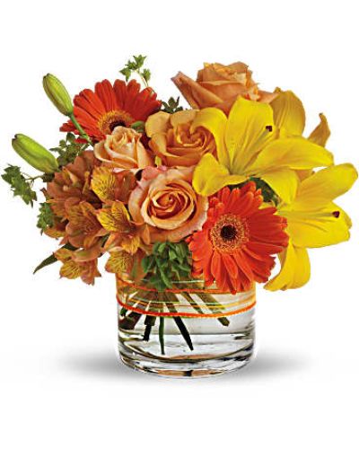 <p data-start="140" data-end="512">Send a ray of sunshine with Sunny Siesta, a warm and inviting bouquet that captures the essence of a relaxing summer afternoon. With its golden hues and vibrant florals, this cheerful arrangement is perfect for lifting spirits, celebrating milestones, or simply bringing a touch of warmth into someone’s day.</p>
<p data-start="514" data-end="920">Sunny Siesta features a radiant mix of yellow Asiatic lilies, light orange roses, and a single bold orange gerbera daisy. Delicate Peruvian lilies, also known as alstroemeria, add detail and charm, while fresh bupleurum provides a pop of bright green for a refreshing finish. All blooms are hand-arranged in a modern low clear cylinder vase, wrapped with sheer organza ribbon to complete the polished look.</p>
<p data-start="922" data-end="1311">This bouquet is ideal for birthdays, thank-you gifts, summer celebrations, or just because. Its sunny palette and compact, contemporary design make it a great fit for home offices, kitchen tables, or reception areas. The clean lines of the vase paired with the vibrant flower selection give it a sophisticated yet relaxed feel—perfect for anyone who loves a modern twist on classic beauty.</p>
<p data-start="1313" data-end="1647">Each arrangement is handcrafted by the skilled florists at Rosa’s La Hacienda in Boca Raton. We offer same-day flower delivery throughout Boca Raton and surrounding neighborhoods, with every order made fresh and delivered by hand. No boxes, no assembly, and no shortcuts—just local care and vibrant design that arrives ready to enjoy.</p>
<p data-start="1649" data-end="1870">Want to send a personalized message? Add your note during checkout to make your gift even more meaningful. Whether you’re sending gratitude, love, or a moment of calm, Sunny Siesta is a fresh and stylish way to share joy.</p>
<p data-start="1872" data-end="2005">Order now from Rosa’s La Hacienda for same-day flower delivery in Boca Raton and give someone a moment of sunshine wrapped in blooms.</p>