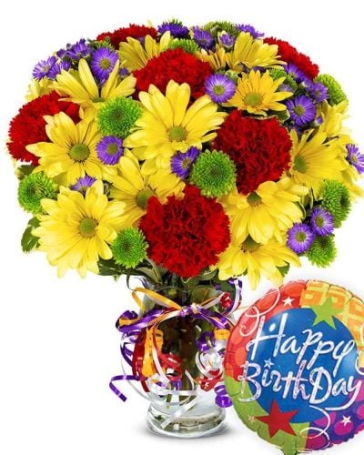 <p data-start="125" data-end="426">Celebrate their special day in the most colorful way with Birthday Wonder, a vibrant bouquet paired with a festive “Happy Birthday” balloon. This joyful arrangement is designed to deliver smiles, laughter, and a whole lot of birthday cheer.</p>
<p data-start="428" data-end="831">Bursting with a rich variety of seasonal blooms, Birthday Wonder features a lively mix of colors including bright yellow, bold red, lush greens, and playful purple. Each stem is hand-selected for freshness and arranged with care by our local florists in a stylish vase that’s ready to party. The birthday balloon adds an extra festive touch, making this gift feel even more personalized and celebratory.</p>
<p data-start="833" data-end="1074">Perfect for all ages, Birthday Wonder is an ideal choice for family, friends, coworkers, or anyone who deserves to feel extra loved on their big day. The vivid hues and playful design make it a standout centerpiece for any birthday occasion.</p>
<p data-start="1076" data-end="1387">Every bouquet is handcrafted by Rosa’s La Hacienda, your trusted local florist in Boca Raton. We proudly offer same-day flower delivery throughout Boca Raton and nearby neighborhoods, always with local care and expert attention to detail. No mass production—just real flowers, real people, and real celebration.</p>
<p data-start="1389" data-end="1636">Want to make it even more special? Add a custom message during checkout to send your warmest wishes along with this bright and unforgettable gift. With Birthday Wonder, you're not just sending flowers—you're sending a complete birthday experience.</p>
<p data-start="1638" data-end="1730">Order today from Rosa’s La Hacienda and make their day brighter, bolder, and full of wonder.</p>