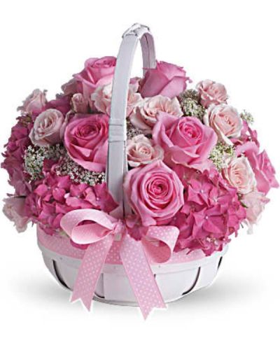 <div id="mark-3" class="m-pdp-tabs-marketing-description">
<p data-start="52" data-end="431">Brighten someone’s day with <em data-start="80" data-end="94">She’s Lovely</em>, a cheerful and beautifully arranged basket bursting with pink blooms and heartfelt charm. Designed to delight, this flower-filled gift is perfect for celebrating life’s joyful moments or simply sending a little love “just because.” With its playful details and fresh garden appeal, it’s a gift that brings smiles the moment it arrives.</p>
<p data-start="433" data-end="806">This delightful arrangement features soft pink roses and lush pink hydrangea, delicately accented with airy Queen Anne’s lace. The flowers are thoughtfully gathered in a white handled basket, creating a whimsical yet elegant presentation. A pink polka-dotted grosgrain ribbon adds the perfect finishing touch, tying the look together with a sense of fun and feminine flair.</p>
<p data-start="808" data-end="1090"><em data-start="808" data-end="822">She’s Lovely</em> is an ideal choice for birthdays, new babies, thank-you gifts, or any time you want to make someone feel special. Its gentle color palette and charming design make it especially suited for daughters, mothers, close friends, or anyone who appreciates a sweet surprise.</p>
<p data-start="1092" data-end="1386">Handcrafted by the floral experts at Rosa’s La Hacienda in Boca Raton, each basket is carefully prepared using the freshest flowers available. We offer same-day delivery throughout Boca Raton and surrounding neighborhoods, so your thoughtful gift arrives fresh, full, and beautifully presented.</p>
<p data-start="1388" data-end="1573">Add a personal message at checkout to make your delivery even more meaningful. With <em data-start="1472" data-end="1486">She’s Lovely</em>, you’re not just sending flowers—you’re sharing joy, beauty, and a moment of kindness.</p>
<p data-start="1575" data-end="1706" data-is-last-node="" data-is-only-node="">Order today for same-day delivery in Boca Raton and nearby communities. <em data-start="1647" data-end="1661">She’s Lovely</em> is sure to charm from the very first glance.</p>
</div>