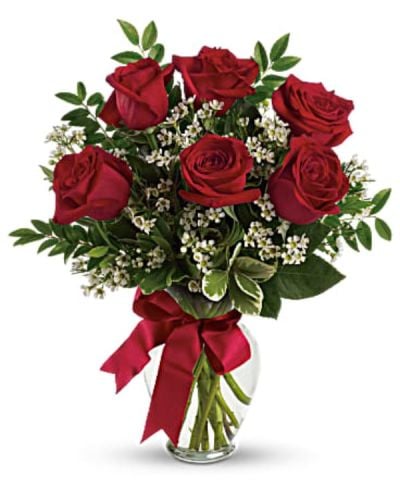 <p data-start="142" data-end="497">Brighten her day with an unexpected gesture of love. Thoughts of You is a sweet and simple bouquet that proves the most meaningful gifts often come without a special occasion. Whether it's to say "I'm thinking of you" or just to make her smile, this arrangement is a heartfelt way to show you care.</p>
<p data-start="499" data-end="898">The bouquet features striking red roses, paired with delicate white waxflower and accented by fresh huckleberry and pittosporum. A classic clear glass vase and a bold red satin ribbon complete the look, giving the arrangement a polished yet romantic feel. Depending on the size you choose, this bouquet is available with 3, 6, or 9 stunning red roses—each one selected for its deep color and beauty.</p>
<p data-start="900" data-end="1160">Perfect for anniversaries, romantic gestures, or those unexpected "just because" moments, Thoughts of You brings warmth and love straight to her doorstep. Its timeless combination of red and white makes it an elegant and passionate gift she'll always remember.</p>
<p data-start="1162" data-end="1480">Each bouquet is handcrafted by the florists at Rosa’s La Hacienda, your trusted local flower shop in Boca Raton. We offer same-day flower delivery throughout Boca Raton and surrounding neighborhoods, always with care, quality, and attention to detail. Every rose is placed by hand and every ribbon tied with intention.</p>
<p data-start="1482" data-end="1669">Want to make it even more special? Add a personal note during checkout to let her know exactly why she's on your mind. With Thoughts of You, a simple delivery becomes a meaningful moment.</p>
<p data-start="1671" data-end="1765">Order now from Rosa’s La Hacienda and give the gift of love—delivered beautifully, every time.</p>