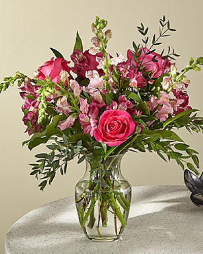 <p data-start="194" data-end="489">Let the magic of flowers tell your story with the <em data-start="244" data-end="266">FTD Evermore Bouquet</em>—a romantic arrangement overflowing with pink perfection. Whether you’re celebrating a once-in-a-lifetime moment or sending everyday love, this enchanting bouquet delivers the charm and elegance of a fairytale come to life.</p>
<p data-start="491" data-end="922">This dreamy design features a captivating blend of soft pink roses, hot pink alstroemeria, and tall, graceful pink snapdragons. The bouquet’s vertical lines and varied textures evoke the beauty of a blooming garden at sunrise. Each bloom is selected for its freshness and visual impact, with layers of pink tones adding depth and femininity to the design. Lush greenery provides a grounding contrast, making the vibrant colors pop.</p>
<p data-start="924" data-end="1294">Hand-arranged in a clear glass vase, the <em data-start="965" data-end="983">Evermore Bouquet</em> feels both timeless and contemporary. Its tall, airy silhouette makes it an eye-catching centerpiece for a kitchen table, entryway, or office desk. Whether you’re gifting a loved one or adding a dash of beauty to your own space, this bouquet brings lasting joy with its graceful blooms and sweet color palette.</p>
<p data-start="1296" data-end="1606">Perfect for birthdays, anniversaries, or “just because,” the <em data-start="1357" data-end="1379">FTD Evermore Bouquet</em> is a meaningful way to express admiration, affection, or heartfelt congratulations. Its soft elegance is ideal for romantic gestures, while its uplifting color scheme also makes it a cheerful pick-me-up for friends and family.</p>
<p data-start="1608" data-end="2022">Expertly crafted and delivered by Rosa’s La Hacienda in Boca Raton, Florida, each bouquet is made to order using fresh, high-quality flowers. Same-day local delivery ensures the bouquet arrives at its peak, ready to brighten someone’s day with floral splendor. While exact bloom varieties may vary based on seasonal availability, the pink theme and enchanting design will remain true to the spirit of the original.</p>
<p data-start="2024" data-end="2153">Give the gift of beauty, joy, and fairytale magic with the <em data-start="2083" data-end="2105">FTD Evermore Bouquet</em>—because some moments are meant to last forever.</p>